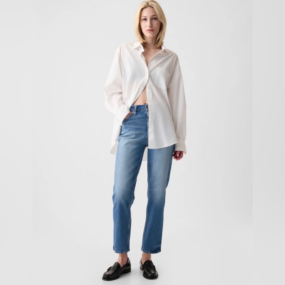 High Rise Cheeky Straight Jeans - Picture 2 of 8